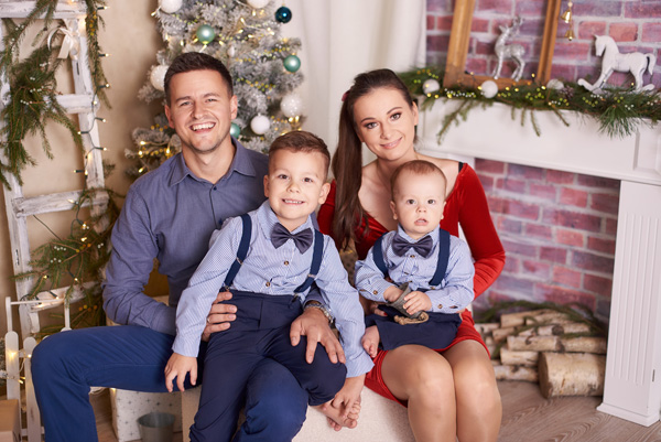 oryginalna mini sesja świąteczna zimowa w studio w Częstochowie Fleszkastudio