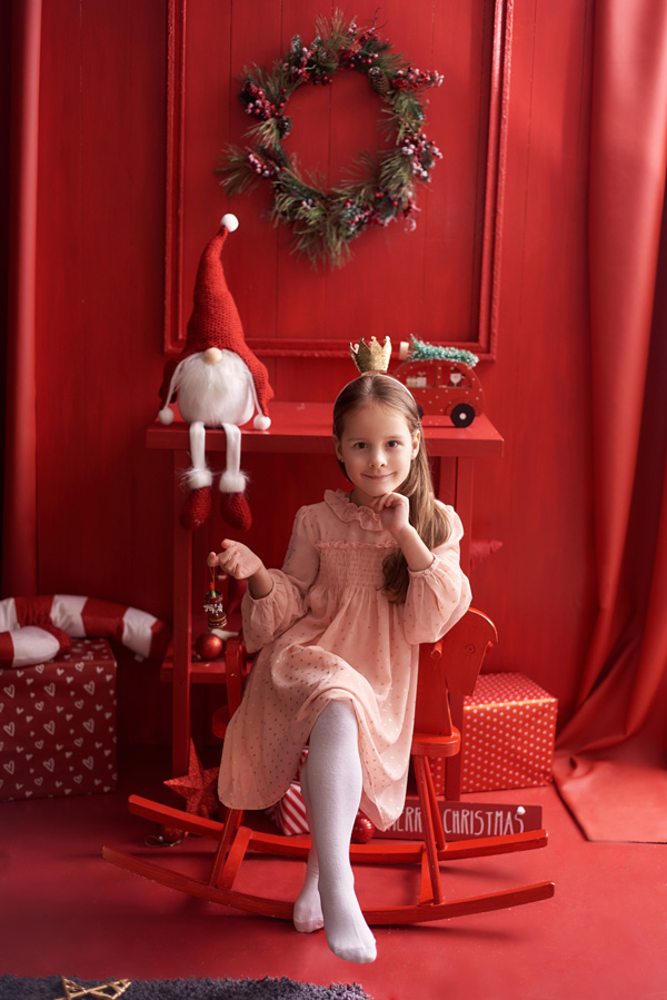 oryginalna mini sesja świąteczna zimowa w studio w Częstochowie Fleszkastudio